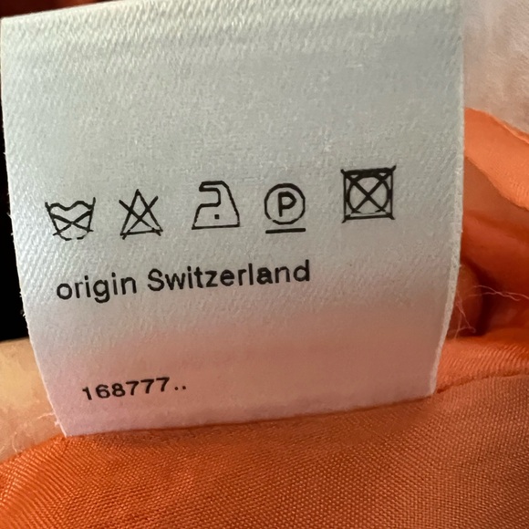 RARE Vintage Akris Punto silk orange knee-length pleated flared dress lace - Picture 12 of 12